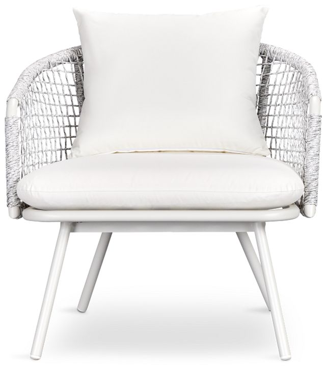Malaga White Woven Arm Chair (1)