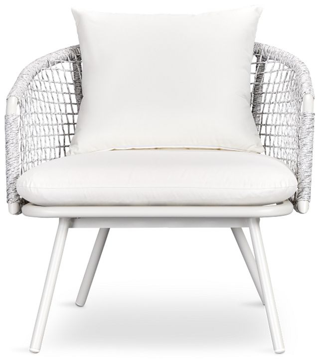 Malaga White Woven Arm Chair