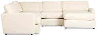 Maxwell Light Beige Fabric Medium Right Chaise Sectional