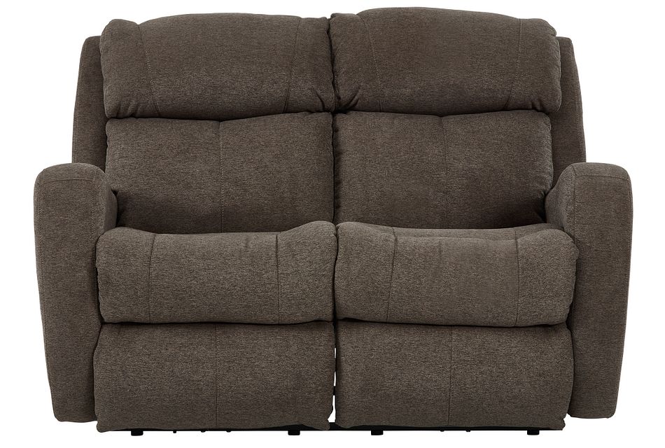 Finn Brown Fabric Power Reclining Loveseat Living Room Reclining Loveseats City Furniture