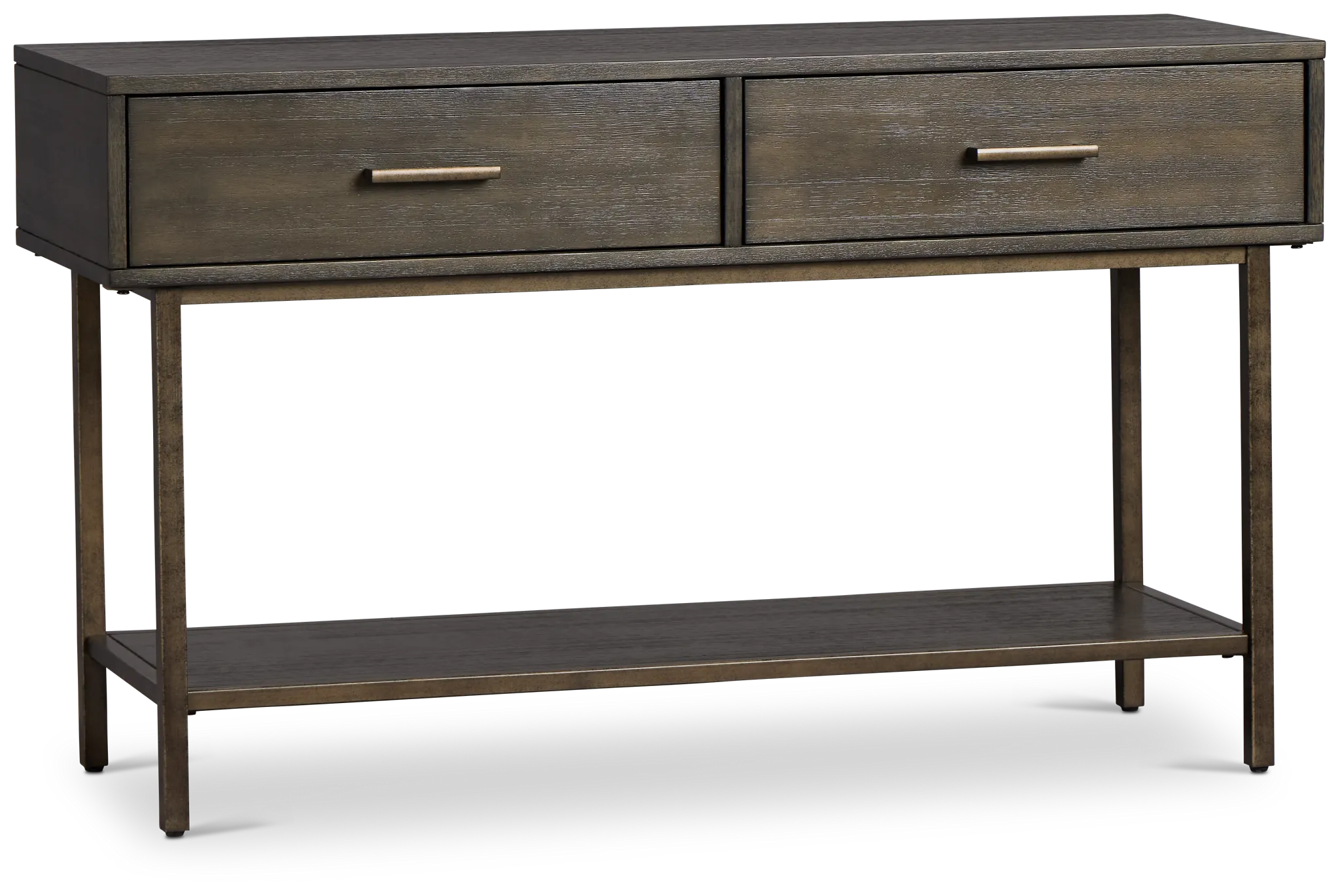 Fulton Dark Tone Wood Storage Sofa Table