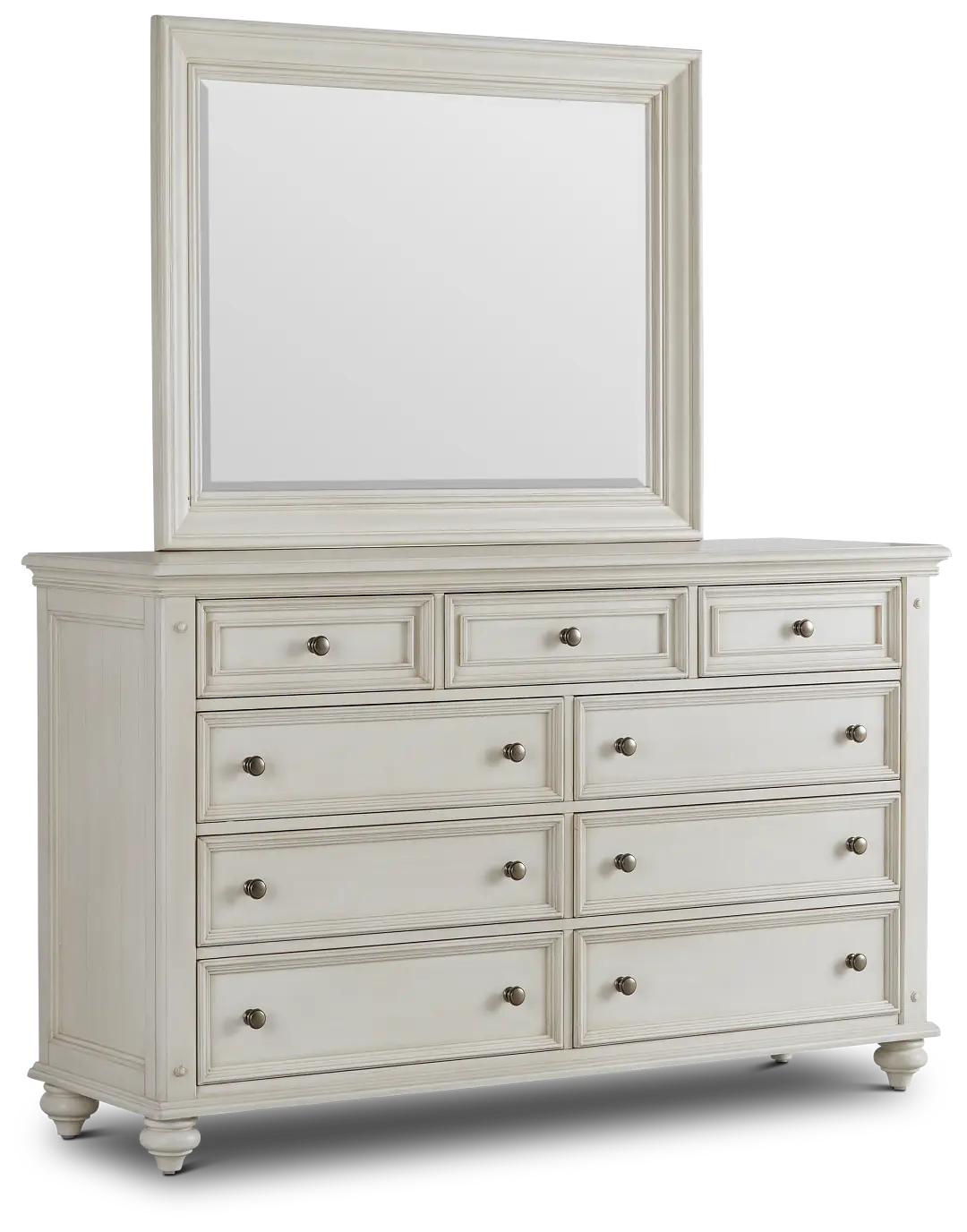 Savannah Ivory Dresser & Mirror Savannah Ivory Dresser & Mirror