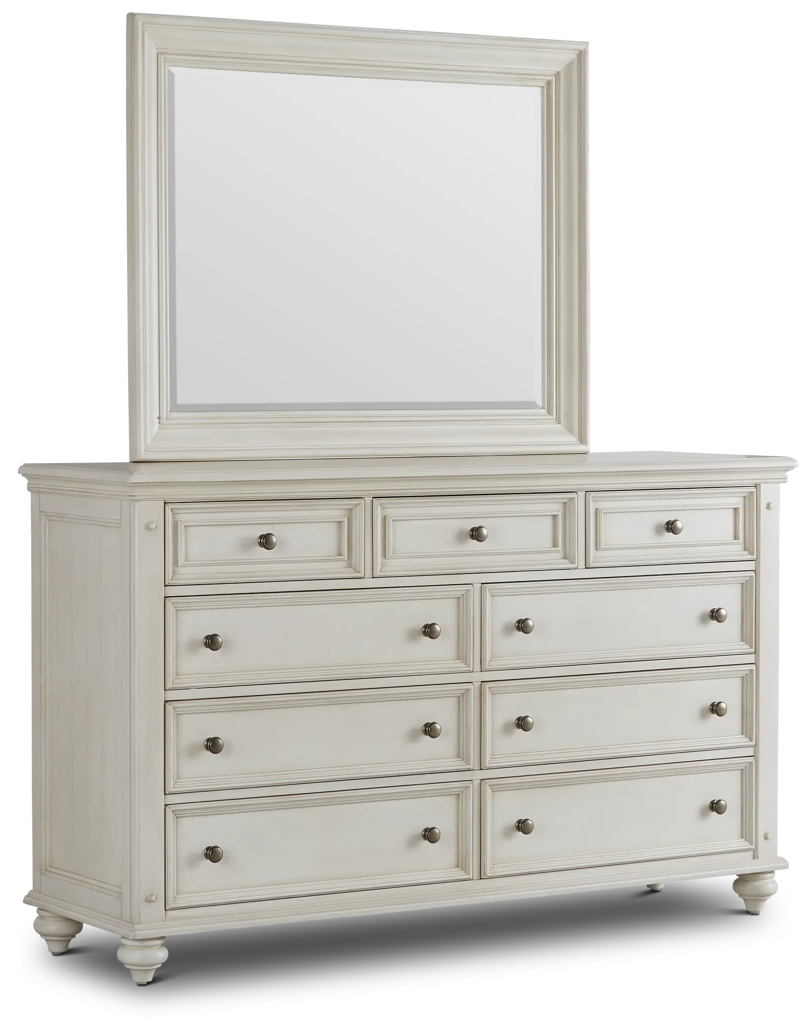 Savannah Ivory Dresser & Mirror Savannah Ivory Dresser & Mirror