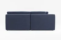 Destin Joya Dark Blue Velvet 6-piece Pit Sectional