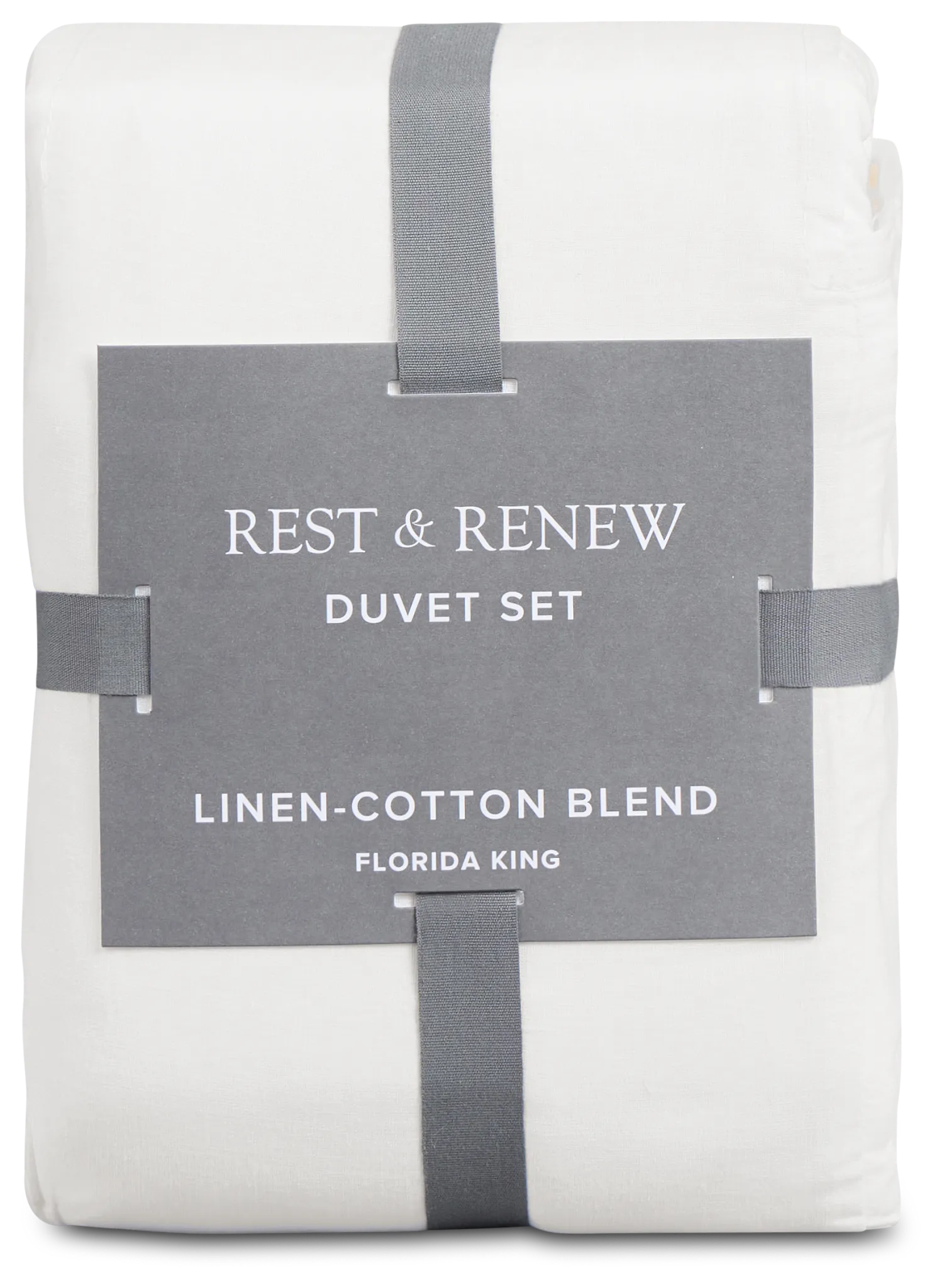 Rest & Renew Linen Blend White Duvet Set