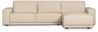 Kellan Ivory Leather Right Chaise Sectional