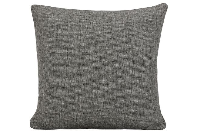 Asheville Gray Fabric Square Accent Pillow