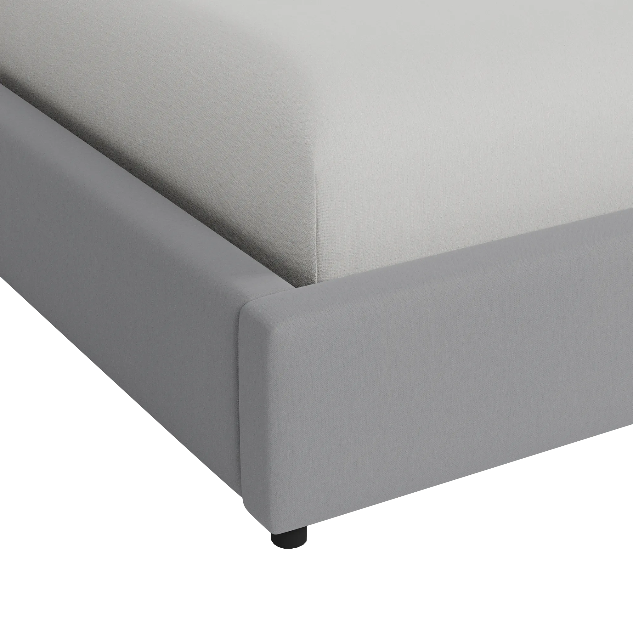 Grayton Delray Light Gray 44" Upholstered Platform Bed