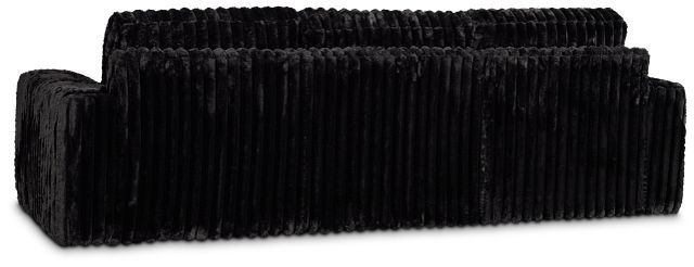Teddy Black Fabric Left Chaise Sectional