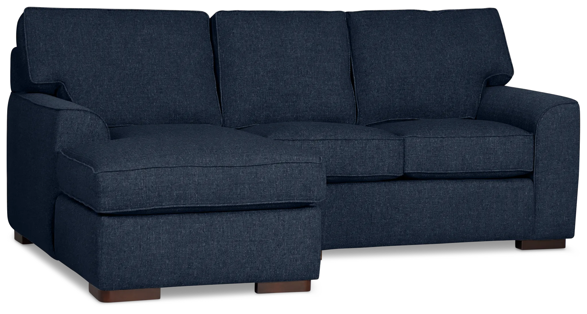 Sinclair Dark Blue Fabric Left Chaise Sectional
