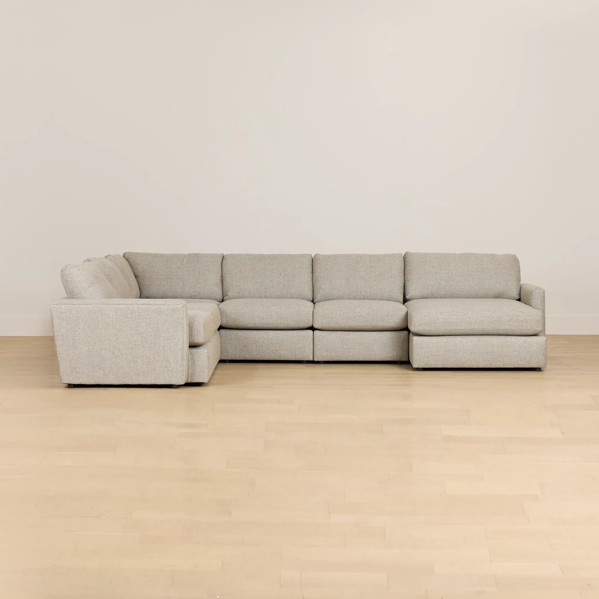 Maxwell Dark Gray Fabric Large Right Chaise Sectional