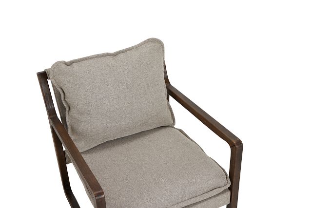 Spitfire Beige Fabric Accent Chair