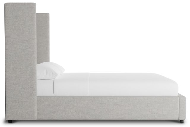 Captiva Maguire Gray 60" Upholstered Shelter Bed