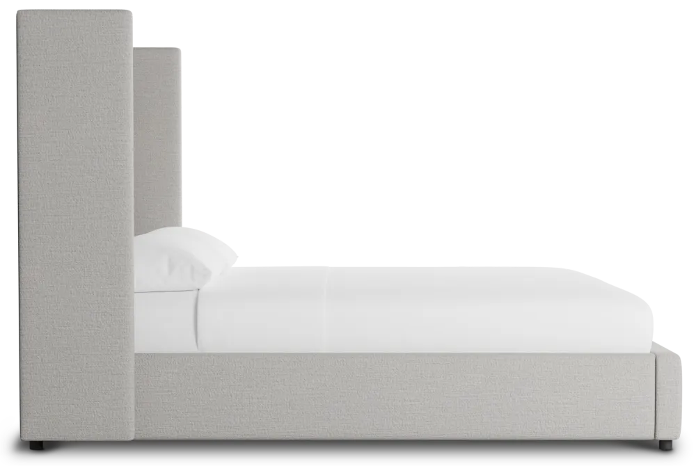 Captiva Maguire Gray 60" Upholstered Shelter Bed