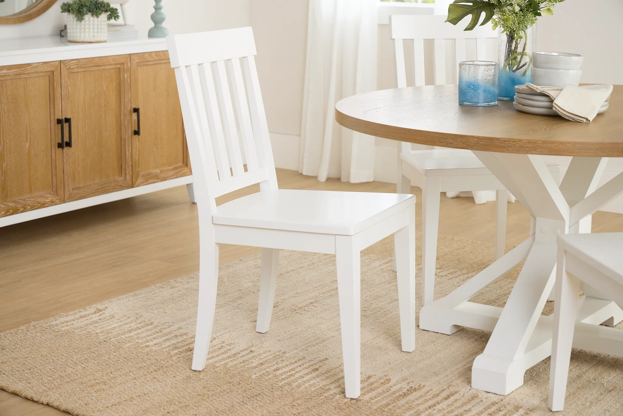 Nantucket White Wood Side Chair