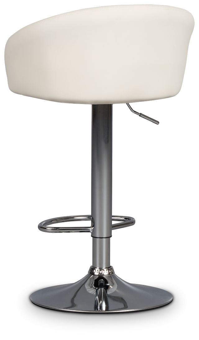 Dayton White Uph Adjustable Stool