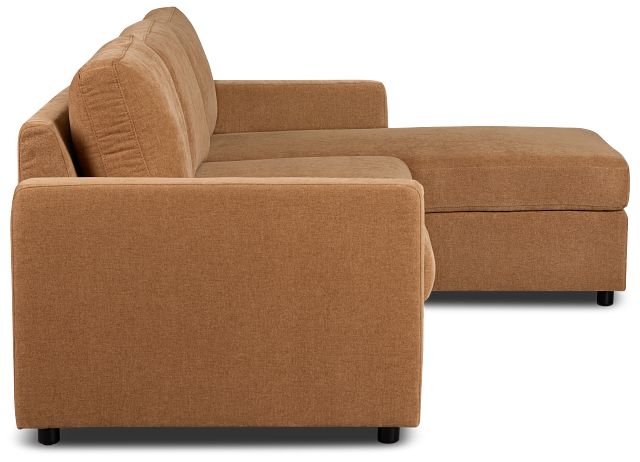 Addie Brown Fabric Right Chaise Storage Sectional