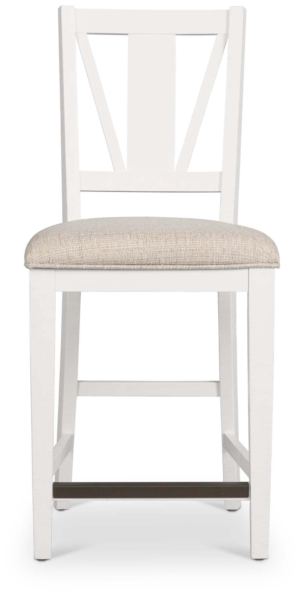 Heron Cove White 24" Upholstered Barstool