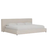 Grayton Sutton Beige 44" Upholstered Platform Bed