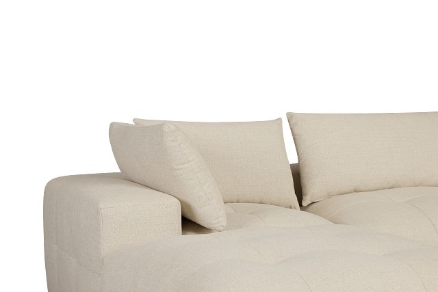 Remi Light Beige Fabric 6-piece Bumper Sectional