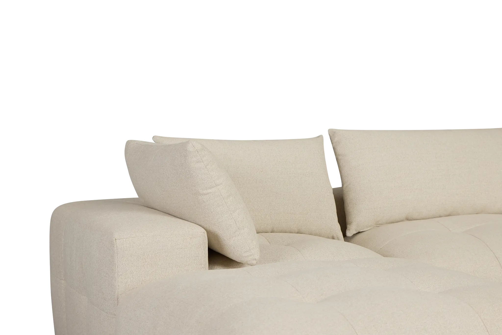 Remi Light Beige Fabric 6-piece Bumper Sectional Remi Light Beige Fabric 6-piece Bumper Sectional