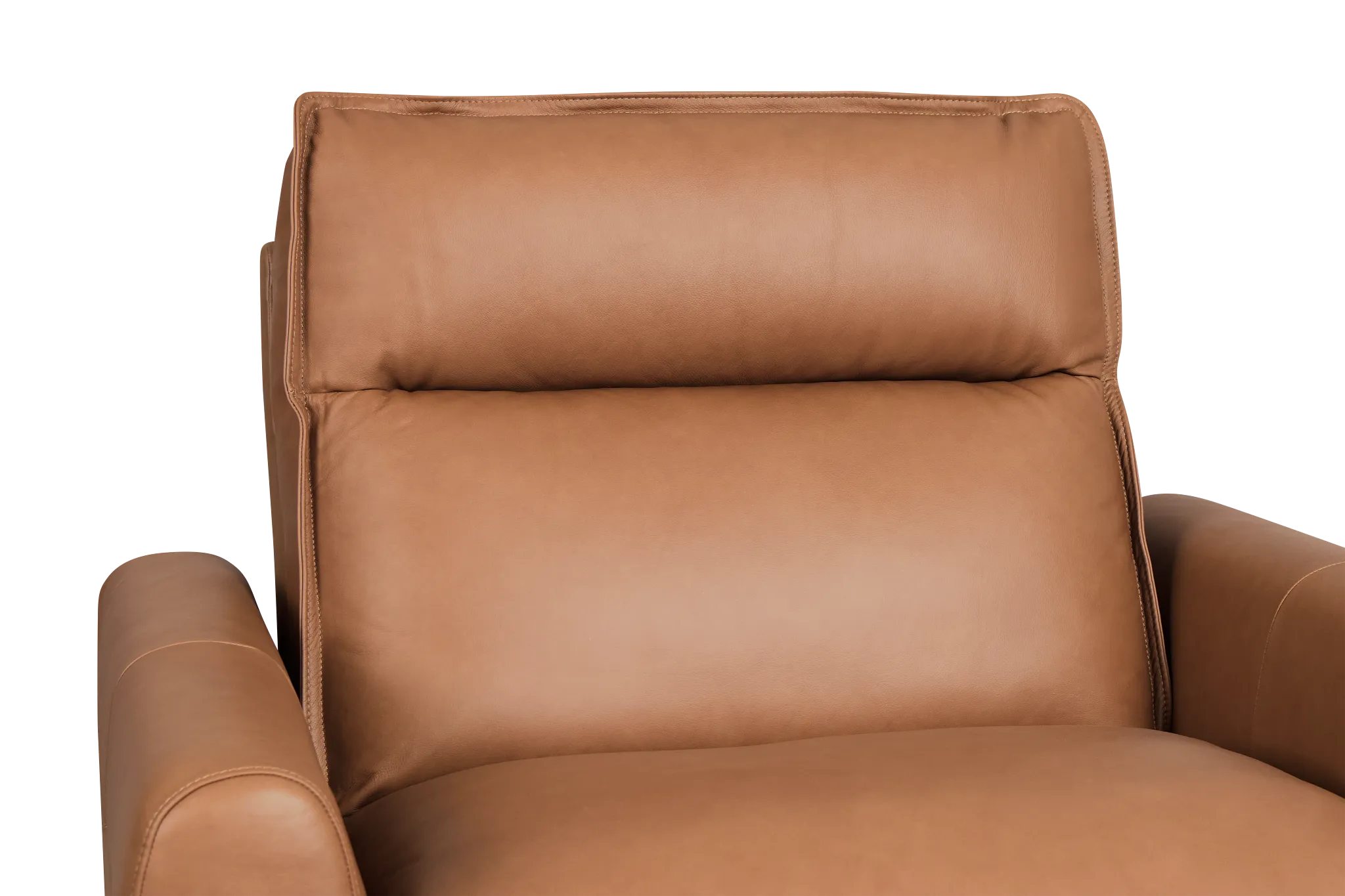 Edison Medium Brown Lthr/vinyl Power Recliner With Power Headrest
