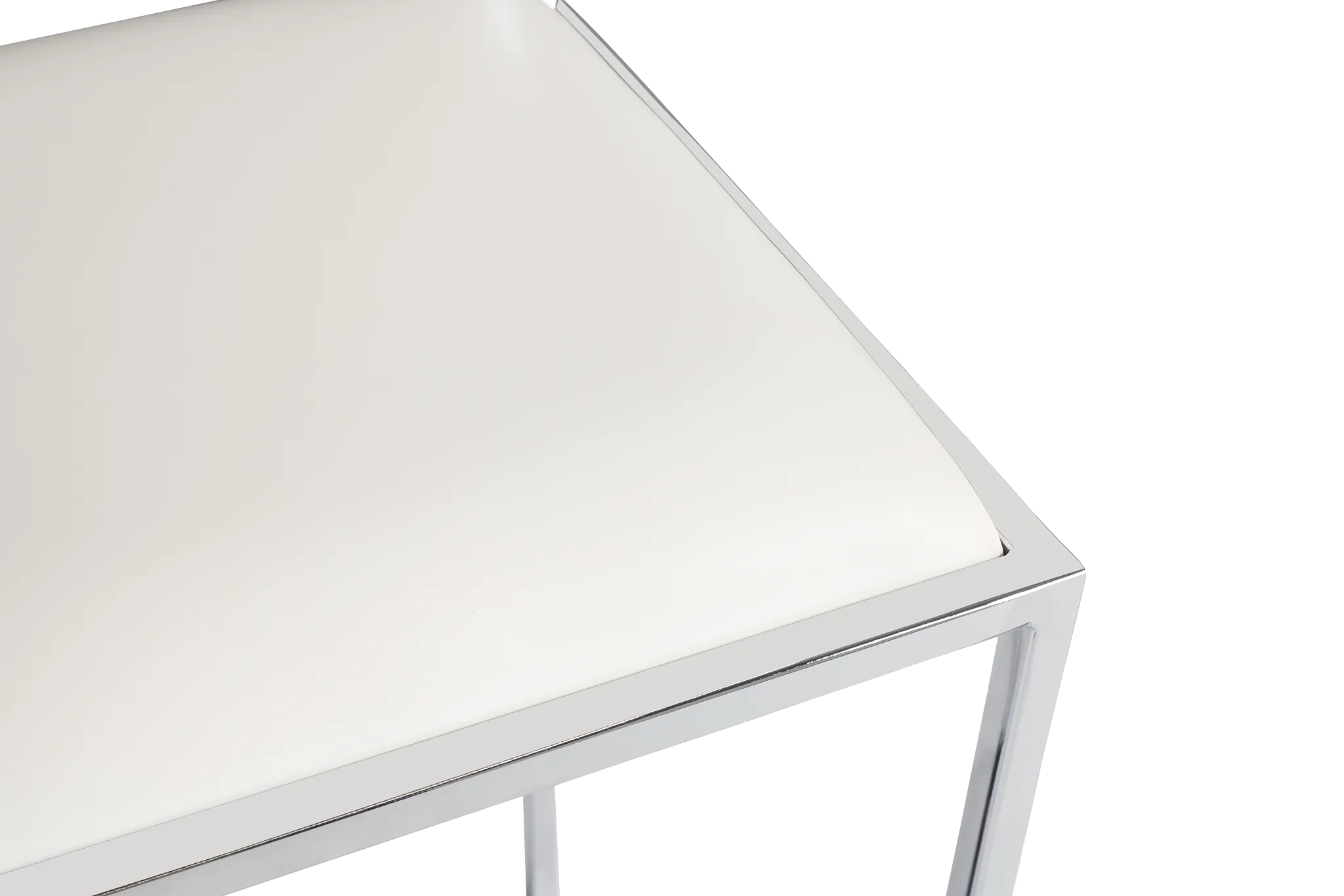 Amalfi Whitestnl Steel 24" Upholstered Barstool