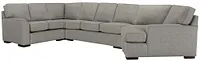 Austin Gray Fabric Right Cuddler Innerspring Sleeper Sectional