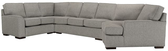 Austin Gray Fabric Right Cuddler Innerspring Sleeper Sectional