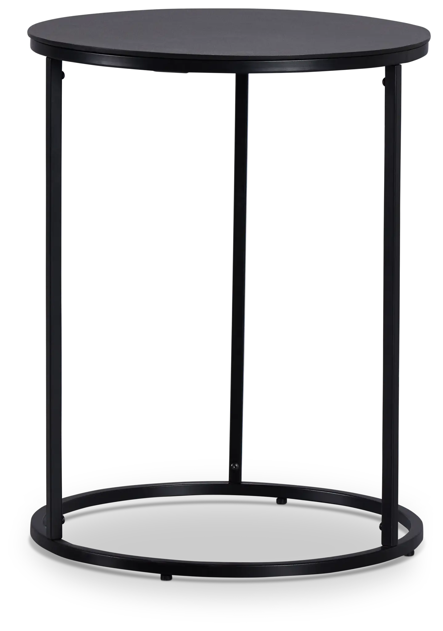 Doren Black Round End Table Doren Black Round End Table