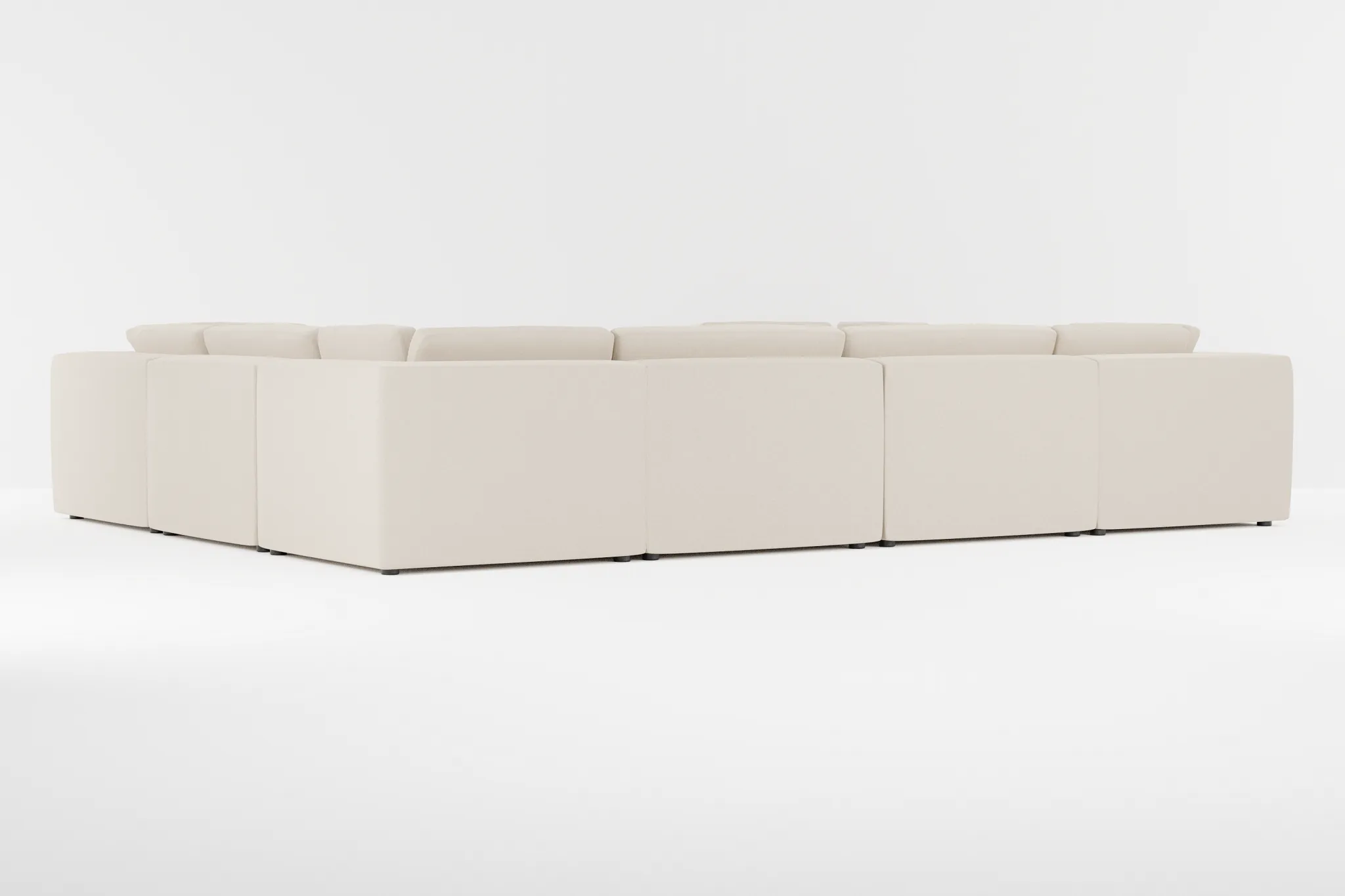 Destin Suave Beige Fabric 8-piece Modular Sectional