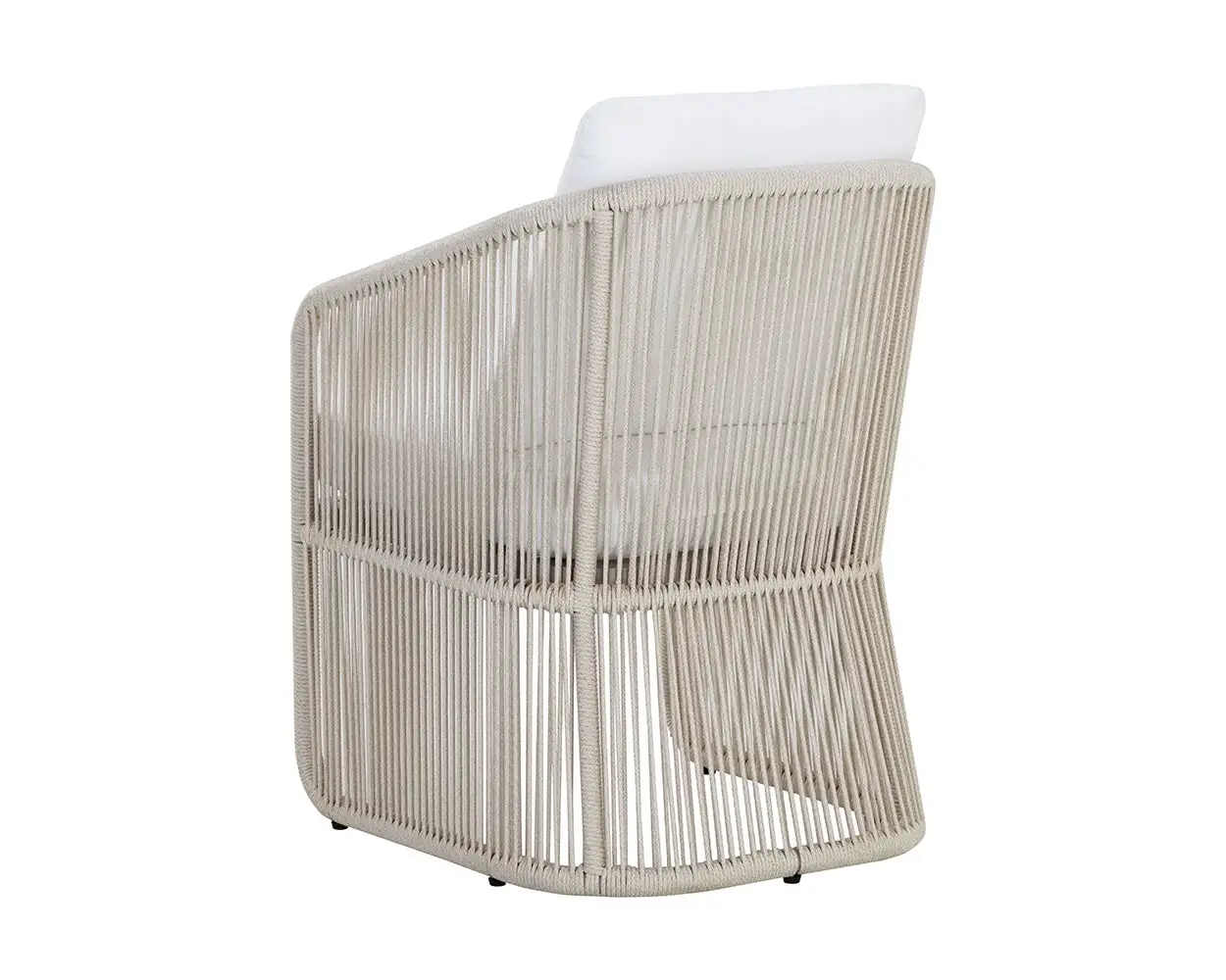 Ashe Light Beige White Cushioned Arm Chair Ashe Light Beige White Cushioned Arm Chair