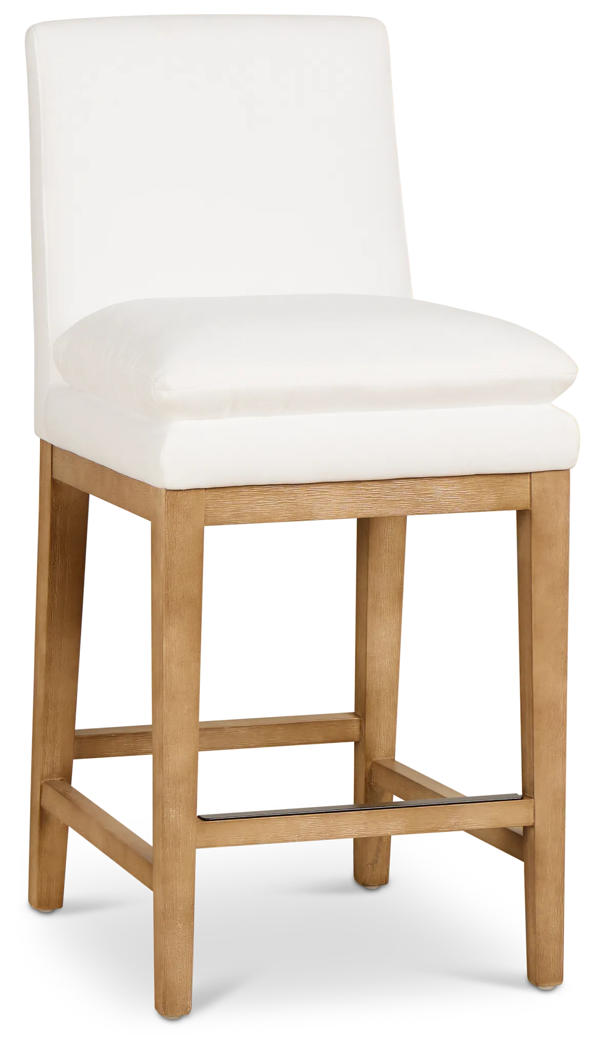 Nixon White 24" Upholstered Barstool
