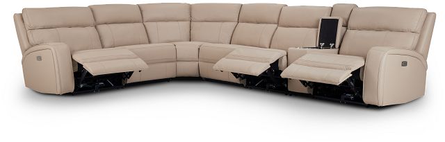 Rhett Taupe Micro Large Two-arm Power Reclining Sectional