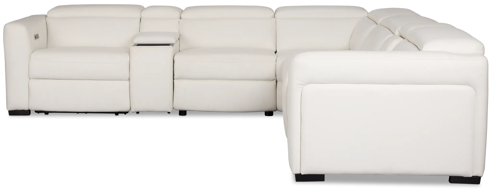 Melody White Micro Large Triple Power Reclining Two-arm Sectional