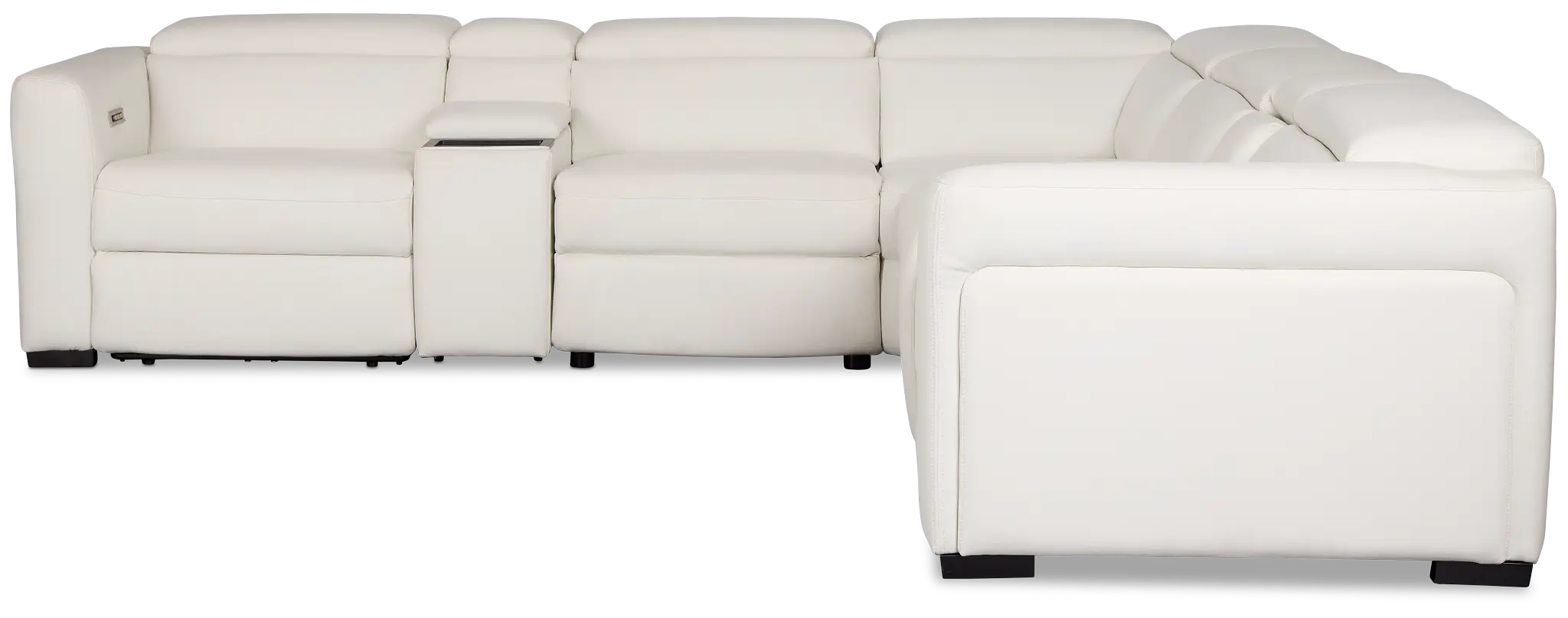 Melody White Micro Large Triple Power Reclining Two-arm Sectional Melody White Micro Large Triple Power Reclining Two-arm Sectional