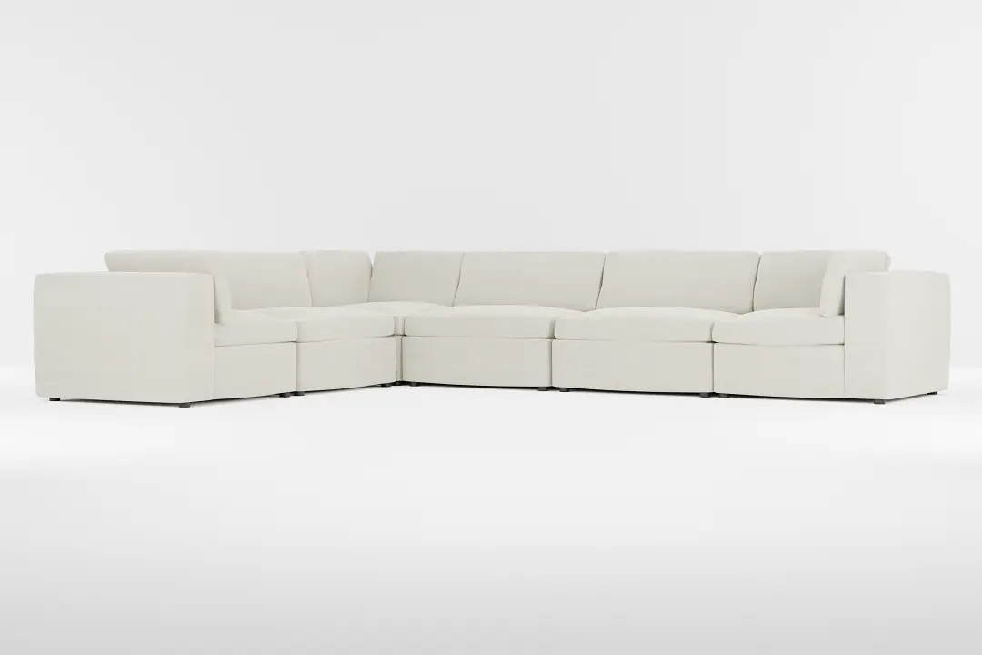 Destin Elite Ivory Fabric 6-piece Modular Sectional Destin Elite Ivory Fabric 6-piece Modular Sectional