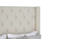 Lacey Beige Uph Platform Bed