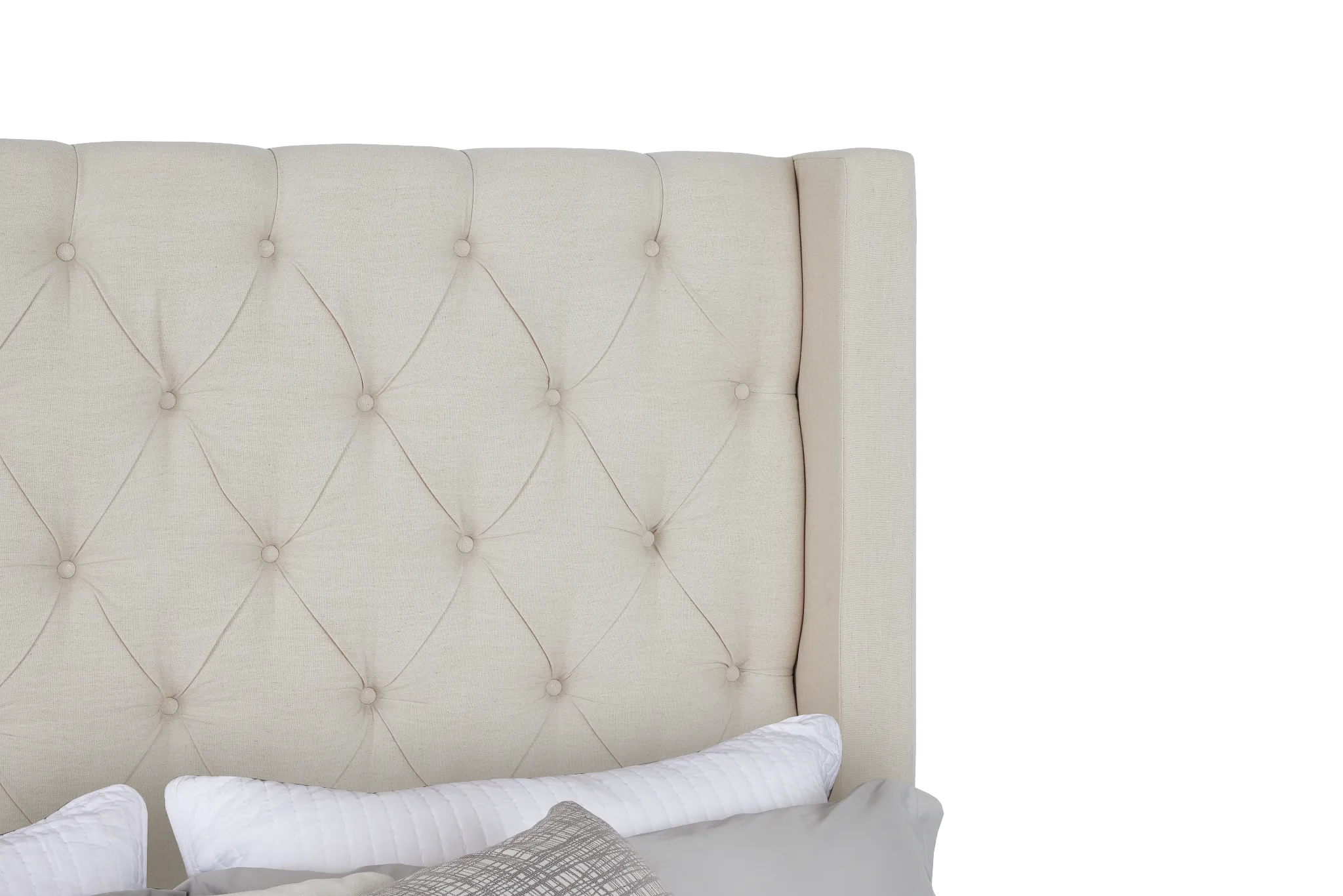 Lacey Beige Uph Platform Bed