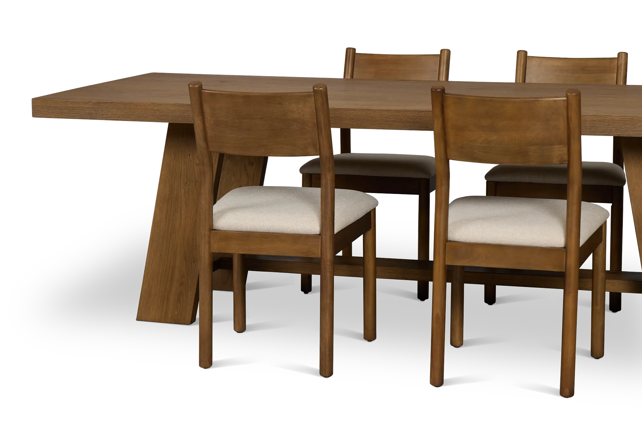 Rochester Mid Tone Rectangular Table & 4 Upholstered Chairs Rochester Mid Tone Rectangular Table & 4 Upholstered Chairs