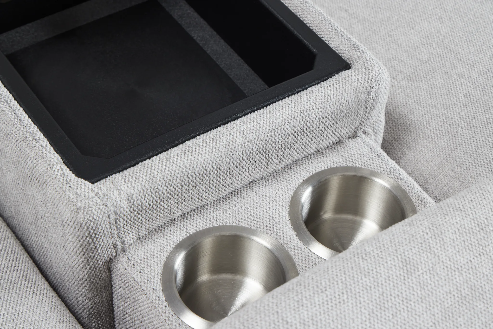 Callum Light Gray Storage Medium Left Triple Power Chaise Sleepr Sectional