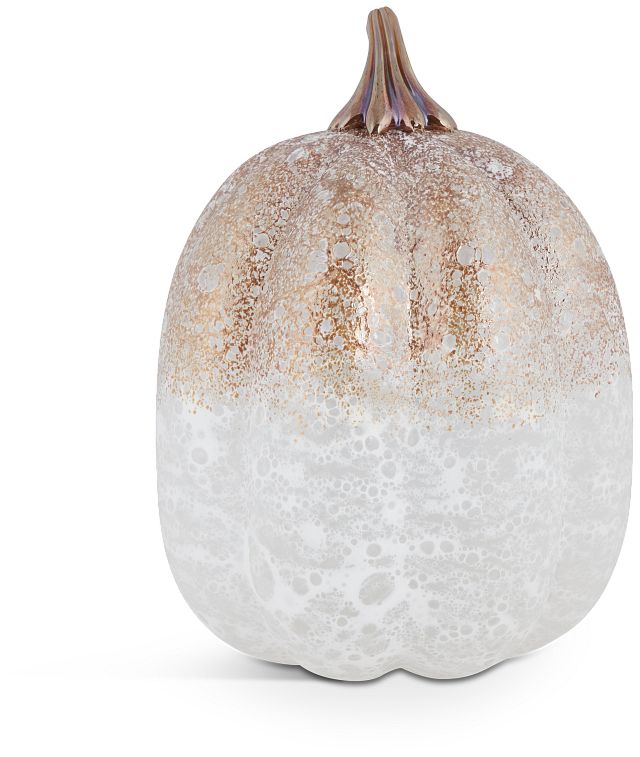 Pumpkin White Medium Vase