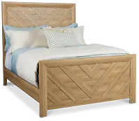 Delray Light Tone Panel Bed