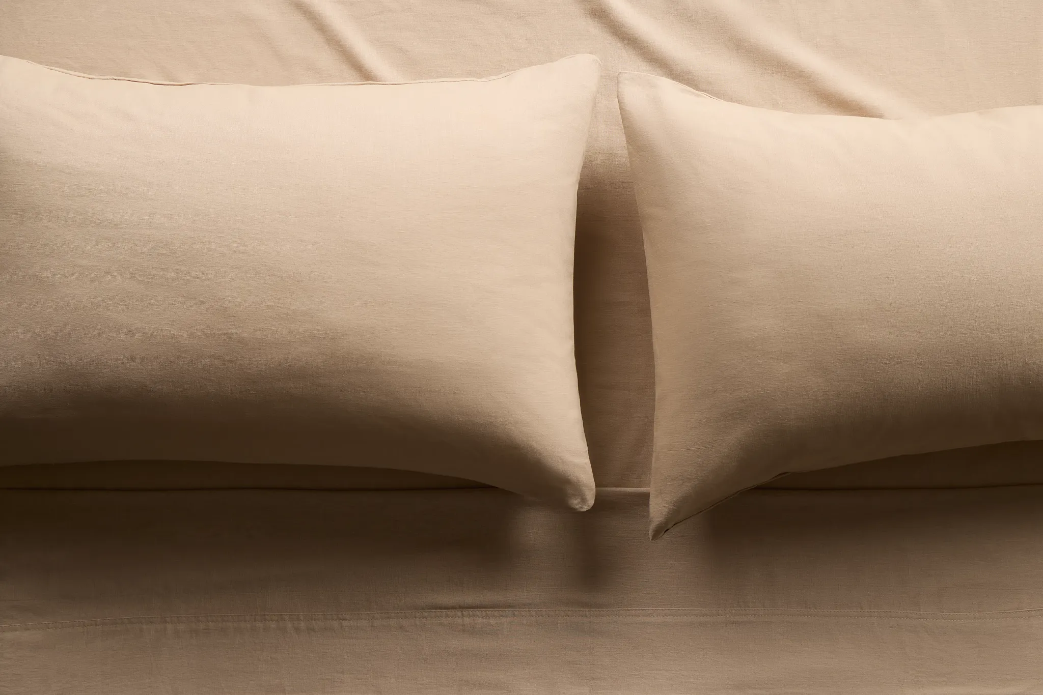 Rest & Renew Linen Blend Dark Beige Set Of 2 Pillowcases