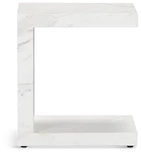 Merrick White C-side Table