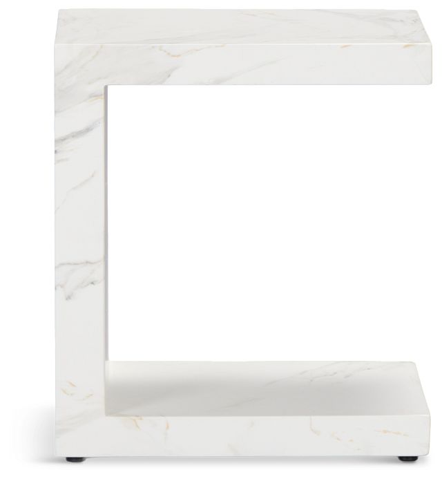 Merrick White C-side Table