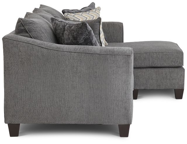 Maggie Dark Gray Fabric Chaise Sectional