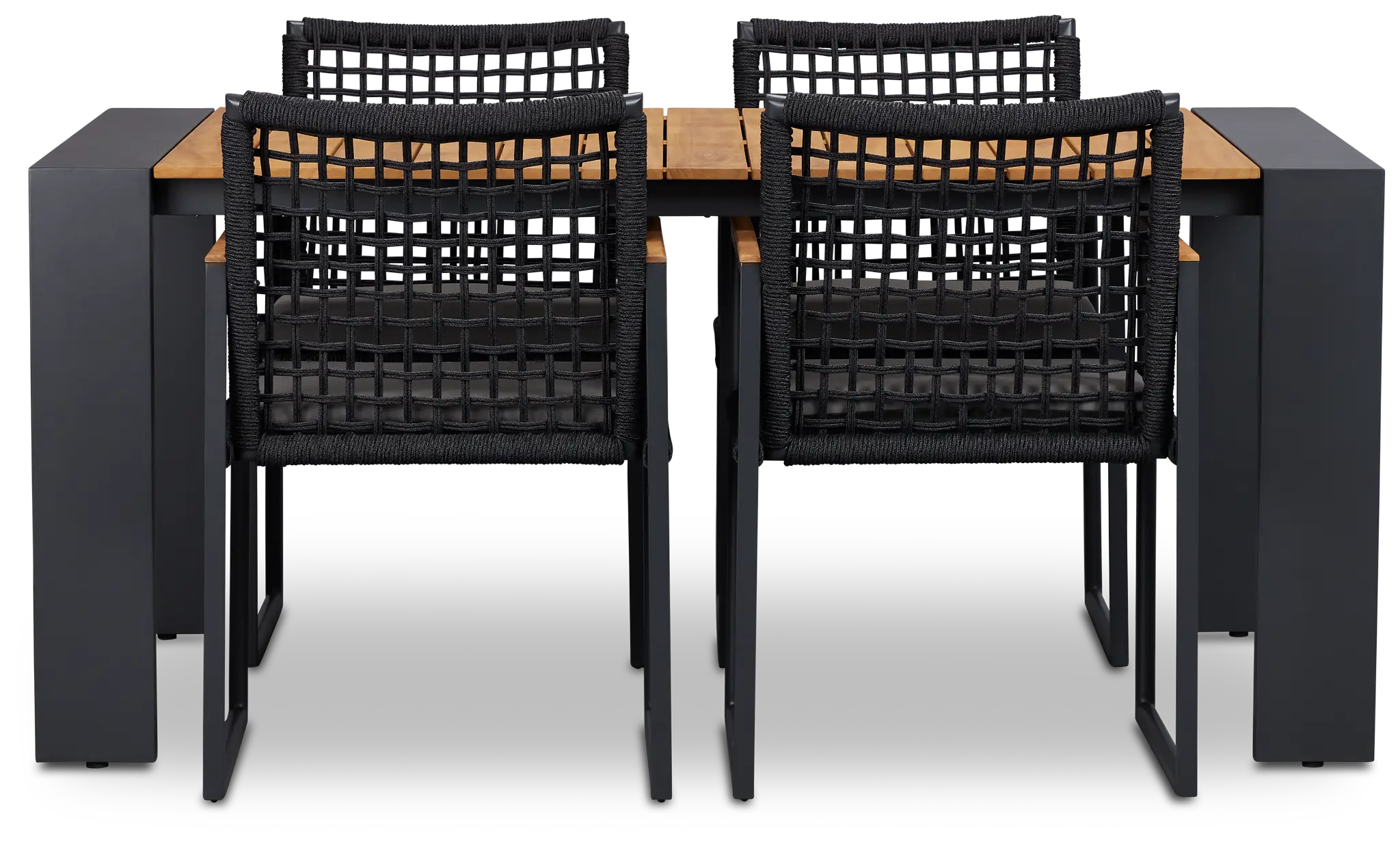 Sunrise Teak 65" Rectangular Table & 4 Teak Arm Chairs Sunrise Teak 65" Rectangular Table & 4 Teak Arm Chairs