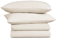 Rest & Renew Cotton Sateen Beige 300 Thread Duvet Set