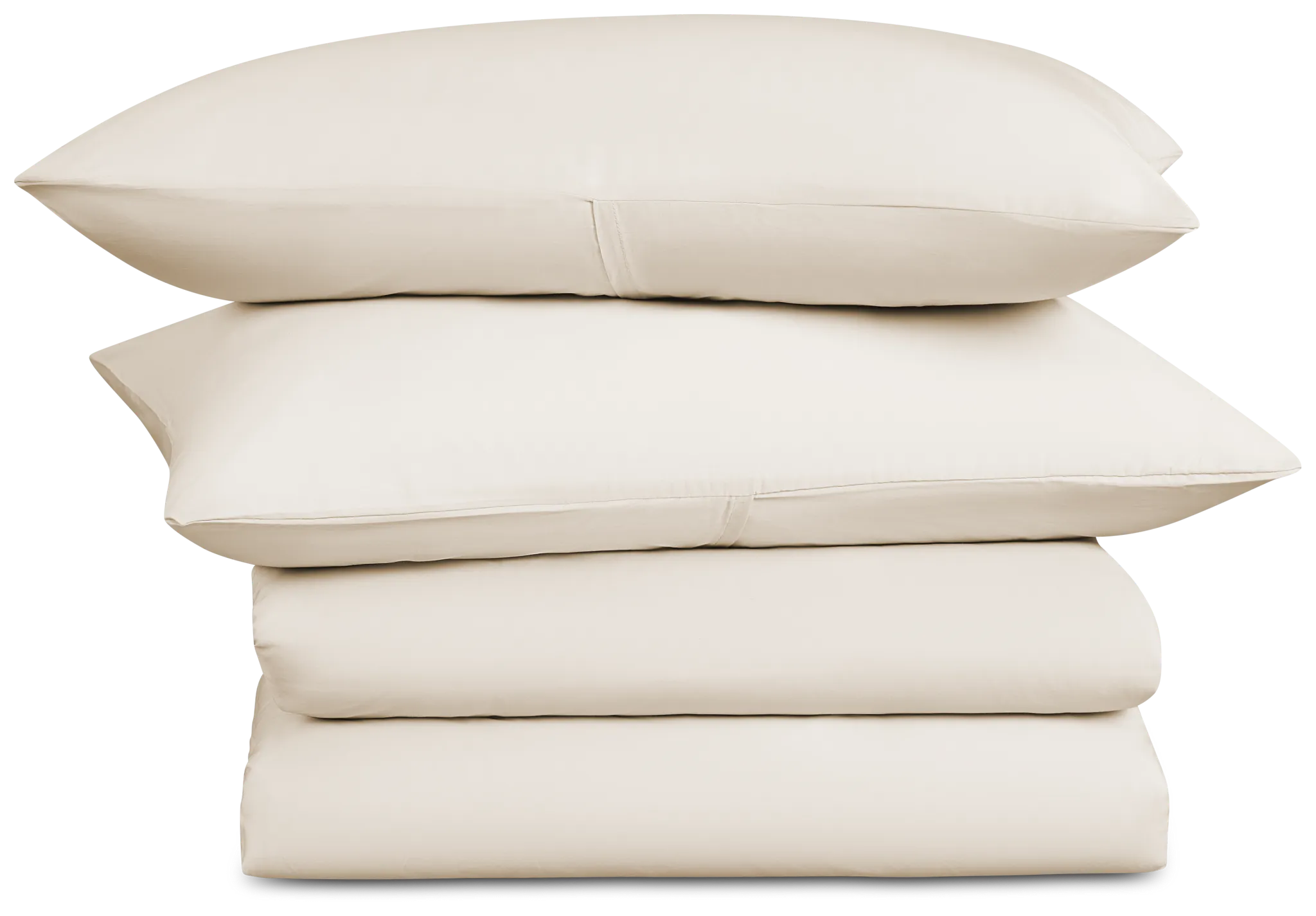 Rest & Renew Cotton Sateen Beige 300 Thread Duvet Set